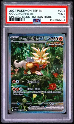 Gouging Fire EX 204/162 Special Illustration Rare Pokemon PSA 9 *204 - Image 1