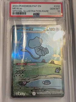 2024 POKEMON PAF EN-PALDEAN FATES #232 MEW ex SPECIAL ILLUSTRATION RARE PSA 10 - Image 3