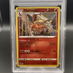Pokemon tcg Charizard 010/078 Pokemon GO Holo PSA 6 2022 - Image 2
