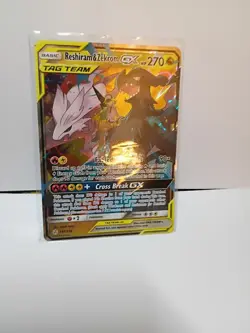 Pokemon Reshiram & Zekrom GX 157/236 Cosmic Eclipse Ultra Rare 270 HP Holo Card - Image 1