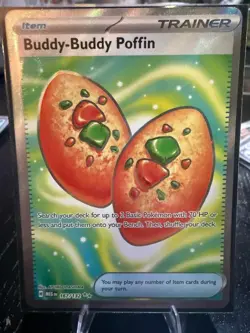 Buddy-Buddy Poffin 167/132 Ultra Rare Mega Evolution Pokemon Near Mint - Image 1