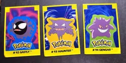 GASTLY X HAUNTER X GENGAR - RARE TCG NAVARRETE BUILDABLE CARD VINTAGE 2000 - Image 1