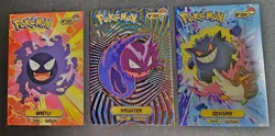 GASTLY X HAUNTER X GENGAR LOT - POKEMON KANTO CARDS TOP POKEDEX CCG FOIL - Image 1