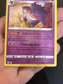 Pokemon Card Gengar 066/196 Lost Origin Holo Rare 2022 NM-Mint - Image 4