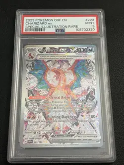 2023 Obsidian Flames Charizard EX Special Illustration Rare Card #223/197 PSA 9 - Image 1