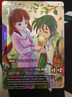 Garrod Ran & Tiffa Adill - GD02-094 R+ Alt Art Gundam TCG Card Game Dual Impact - Image 1