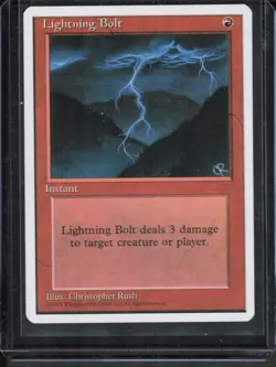 Magic The Gathering MTG - Fourth Edition 4ED 1995 - #208 Lightning Bolt NM x4 - Image 2