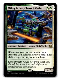 Mikey & Leo, Chaos & Order 0158 Teenage Mutant Ninja Turtles MTG NM - Image 1