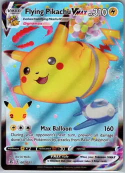 Flying Pikachu VMAX 007/025 Celebrations - Pokemon Card - NM - Image 1