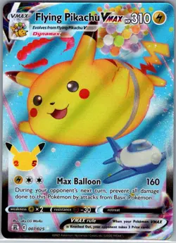 Flying Pikachu VMAX 007/025 Celebrations - Pokemon Card - NM - Image 1
