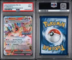 2025 POKEMON PRE EN-PRISMATIC EVOLUTIONS SURPRISE BOX EXCLUSIVE FLAREON EX PSA 9 - Image 1