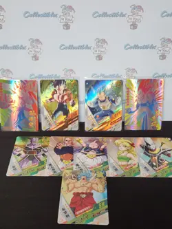 Dragon Ball Z Heroes Vegeta Goku LR SSR Rainbow Holo Trading Card Lot Of 10 - Image 1