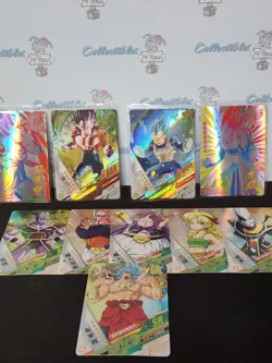 Dragon Ball Z Heroes Vegeta Goku LR SSR Rainbow Holo Trading Card Lot Of 10 - Image 2