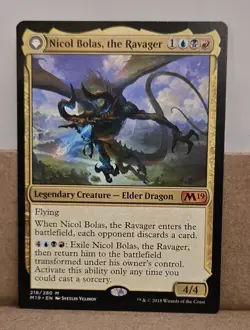 MTG Nicol Bolas, the Ravager Core Set 2019, Mythic Card 218/280, Regular - Image 1