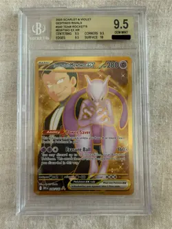 Pokemon TCG Mewtwo EX Team Rockets Hyper Rare Card 240/182 Destined Rivals - Image 1