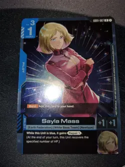 Gundam Card Game Sayla Mass FOIL GD01-087 Tournament Pack Alt Art - Image 1