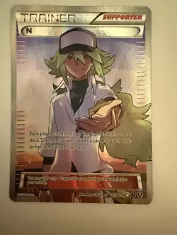 Pokemon TCG N (Supporter) Alternate Full Art Promo Card 105a/124 NM Near Mint EX - Image 3