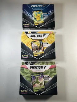 Pokemon TCG: Pikachu V Showcase & Verizion/Boltund 3x New Sealed 9 Booster Packs - Image 1