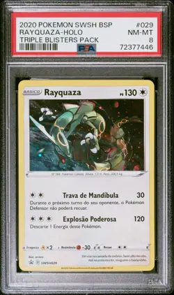 Rayquaza-Holo Pokemon Swsh Black Star Promo 029 NM PSA 8 - Image 1