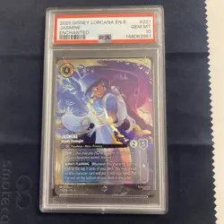 2025 DISNEY LORCANA REIGN OF JAFAR ENCHANTED JASMINE STEADY STRATEGIST PSA 10 - Image 1
