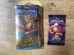 Disney Lorcana Into the Inklands Starter & Simmering Skies booster pack. - Image 1