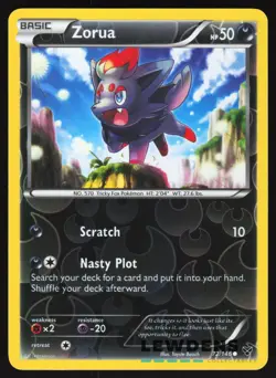 Zorua - 72/146 - Common Reverse Holo - XY Base - Pokemon Card - Image 1