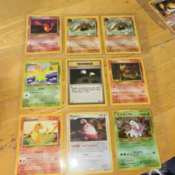 Pokemon TCG Charmander Chikorita Magmar Kabuto Lot 9 Cards by Nintendo - Image 1