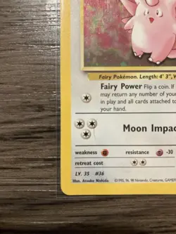 2000 Pokemon Gym Heroes Erika’s Clefable 3/132 Holo NM-LP Rare Vintage Card - Image 3