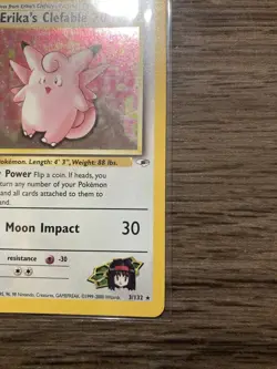 2000 Pokemon Gym Heroes Erika’s Clefable 3/132 Holo NM-LP Rare Vintage Card - Image 4