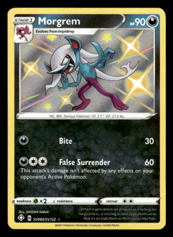 Morgrem SV084/SV122 Shining Fates NM Holofoil Rare Pokemon Card - Image 1