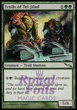 Trolls of Tel-Jilad 2x FOIL MDN MTG Mirrodin Uncommon MINT green - Image 1