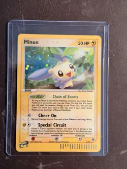 Pokemon TCG Minun Reverse Holo Card 7/97 2003 - Image 1