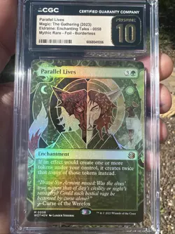 MTG Parallel Lives 58 Foil Wilds of Eldraine Enchant Tales CGC Pristine 10 Pop 1 - Image 1