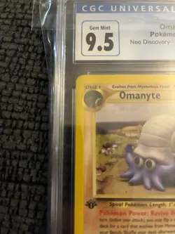 Omanyte - 1st Edition - 60/75 Neo Discovery - Pokemon TCG - 2001 - Image 2