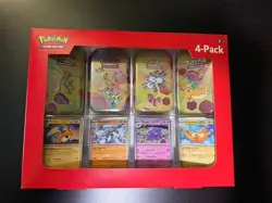 Pokemon 151 Sam's Club Exclusive Mini Tins 4 Pack Plus Promos With Swirls - Image 1