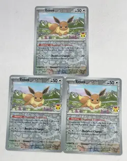 (3)Pokemon Eevee - (Pokemon Day 2025) (Reverse Cosmos Holo) 074/131 - Image 1