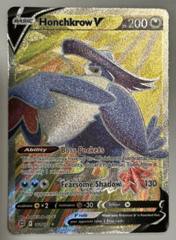 Pokemon Card Honchkrow V 161/172 Brilliant Stars Rare Full Art Near Mint - Image 1