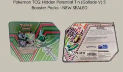 Pokemon Hidden Potential Tin ( Gallade V) Sealed - Image 1