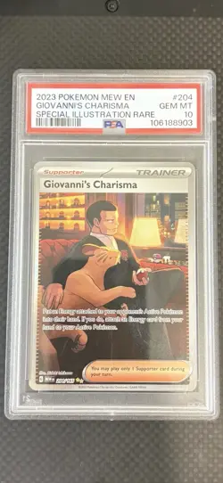Pokemon TCG 151 Full Art Trainer Giovanni's Charisma 204/165 - Image 1