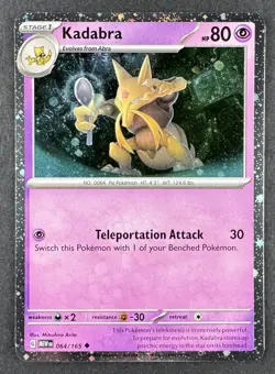 Kadabra Cosmos Holo 2023 Pokemon Scarlet & Violet: 151 EX Box 064/165 - Image 1