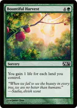 Bountiful Harvest - Light Play MTG Magic 2013 Core Set - Image 1
