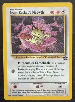 Pokemon TCG | Team Rocket's Meowth #18 | WOTC Black Star Promo | LP - Image 1