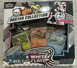 POKEMON SV10.5 BLACK BOLT WHITE FLARE POSTER COLLECTION BOX SEALED - Image 1