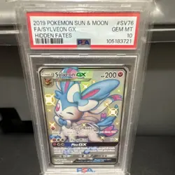Pokemon TCG Sylveon GX Full Art Holo Shiny Vault Hidden Fates SV76 PSA 10 - Image 2