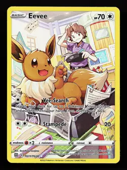 Eevee TG11/TG30 Brilliant Stars Trainer Gallery Pokemon Card - Image 1