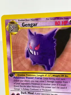 1st Edition Gengar 20/62 - Fossil - Non Holo Rare - Pokemon - NM - Image 2