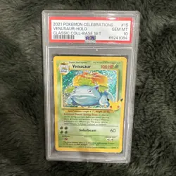 GRADED PSA 10 2021 Pokemon Celebrations Venusaur-Holo Classic COLL-Base Set #15 - Image 1