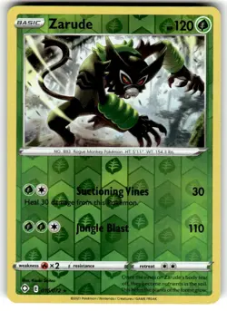 Zarude 016/072 Shining Fates Reverse Holo Pokemon NM - Image 1