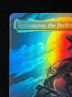 MTG Indoraptor, the Perfect Hybrid Borderless Foil, Jurassic World FREE SHIPPING - Image 2