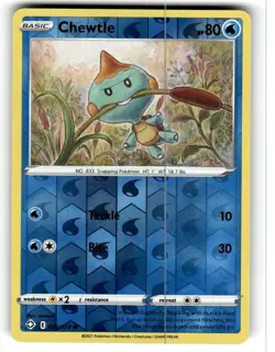 NM Chewtle 026/072 Reverse Holo Shining Fates Pokemon 2021 - Image 1